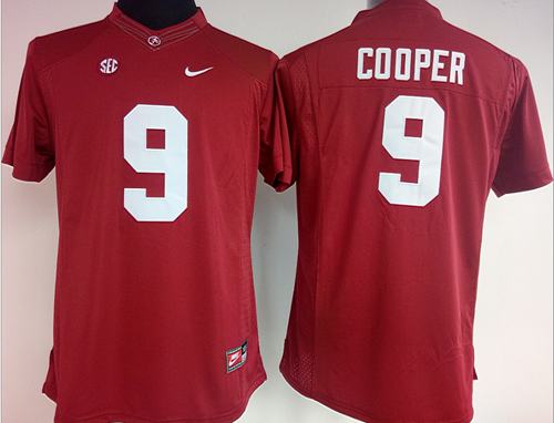 Crimson Tide #9 Amari Cooper Red Women's Stitched NCAA Jersey